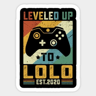 Vintage Leveled Up To Lolo Est.2020 Sticker